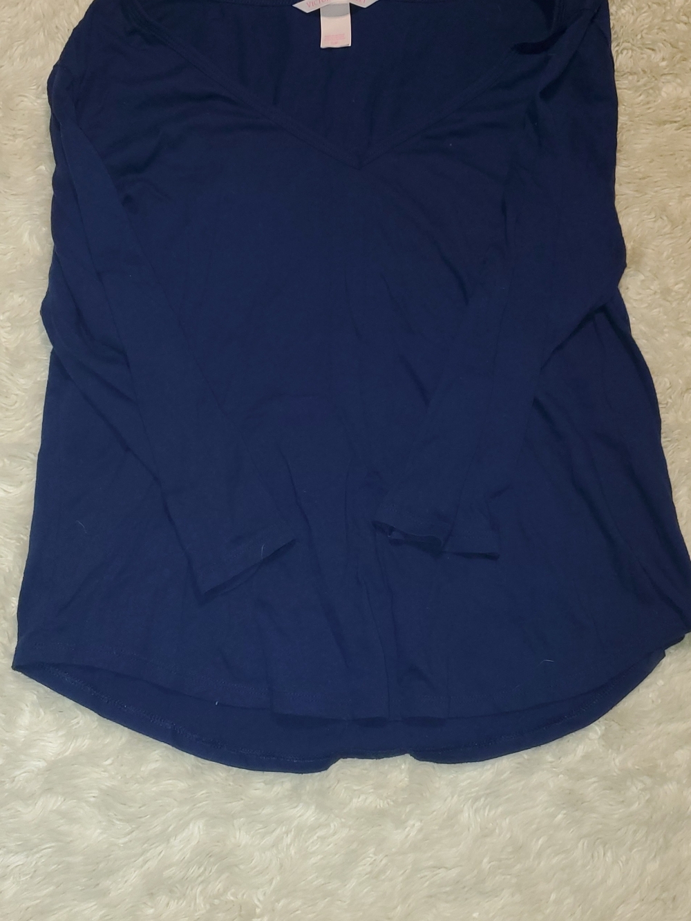 Victoria's Secret Navy V-Neck Long Sleeve Top